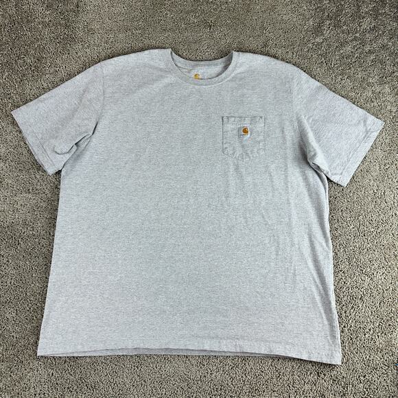 Carhartt Shirt Mens 3XL Gray Original Fit K87 Pocket Tee Workwear Cotton - Picture 1 of 9